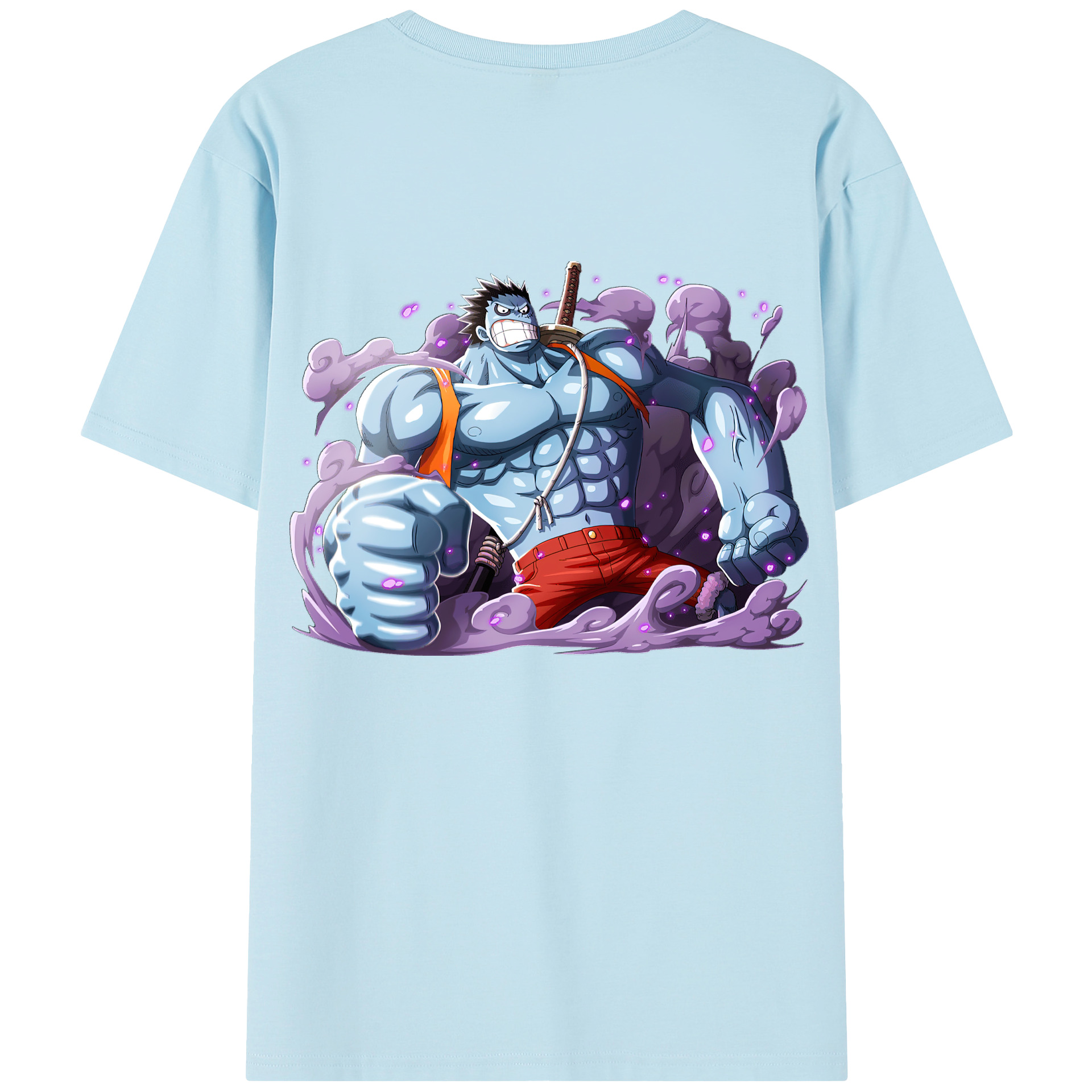 ワンピース モンキー・D・ルフィ ONE PIECE Monkey D. Luffy 綿100％半袖Tシャツ（背面プリント）